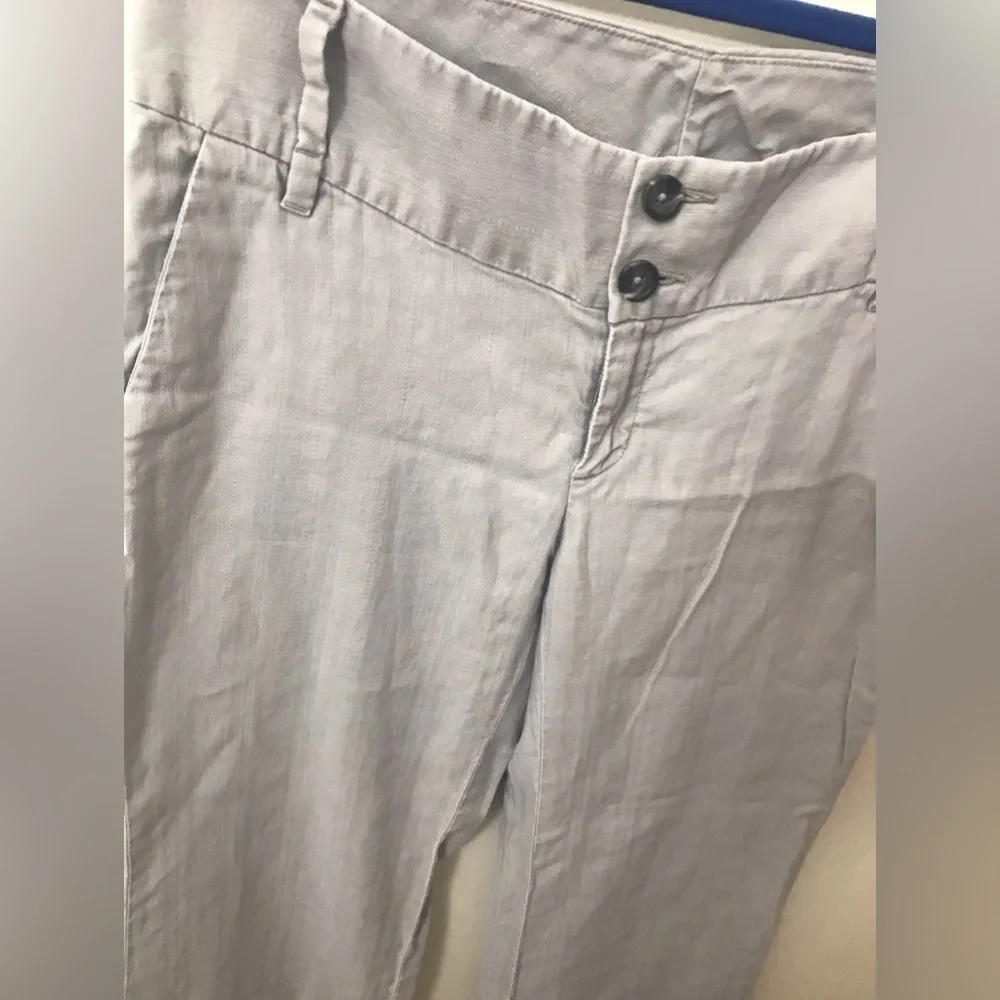 BANANA Republic Factory Womens Linen Mid Rise Wide Leg Lightweight Pants Size 10